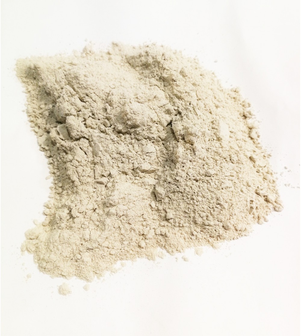 Argilla bianca in polvere per la cura del corpo