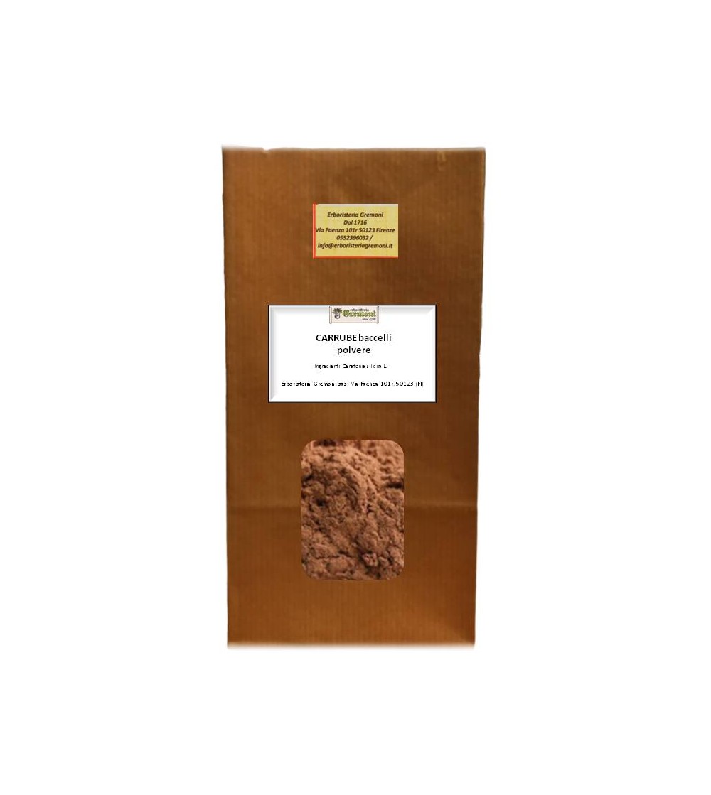 Carrube, Ceratonia siliqua baccelli polvere (frutti) 500 g
